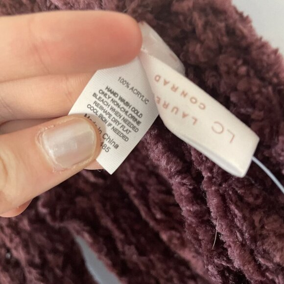 NWT LC Lauren Conrad maroon infinity scarf soft comfortable one size - Picture 4 of 7